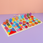 AIKA Multifunction Puzzle Board 6 IN 1 - Mainan Puzzle Kayu by Liliboo