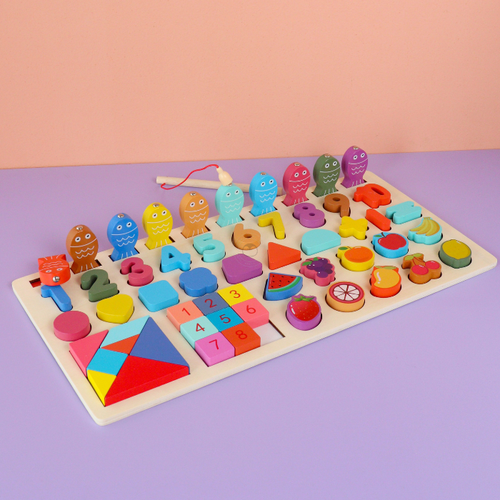 AIKA Multifunction Puzzle Board 6 IN 1 - Mainan Puzzle Kayu by Liliboo