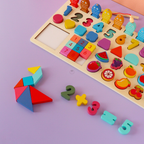 AIKA Multifunction Puzzle Board 6 IN 1 - Mainan Puzzle Kayu by Liliboo