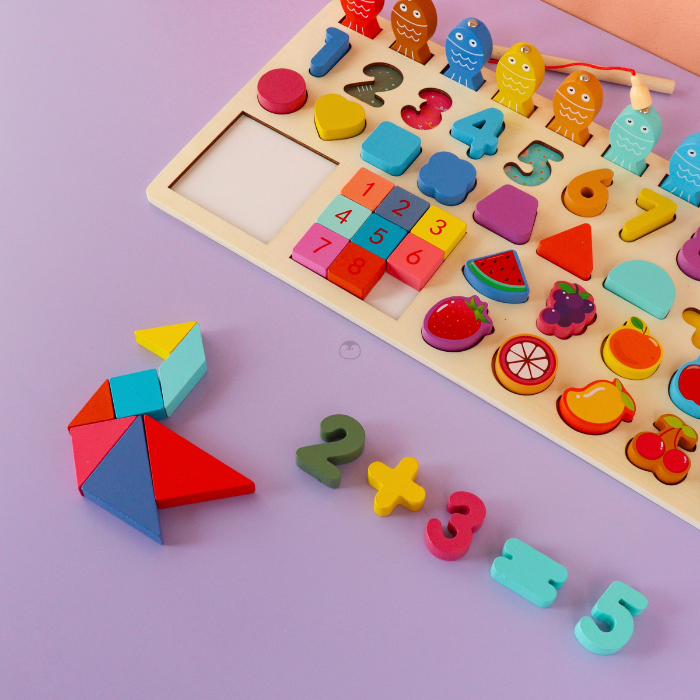 AIKA Multifunction Puzzle Board 6 IN 1 - Mainan Puzzle Kayu by Liliboo