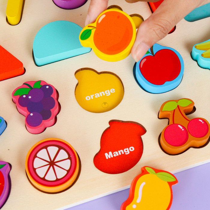 AIKA Multifunction Puzzle Board 6 IN 1 - Mainan Puzzle Kayu by Liliboo