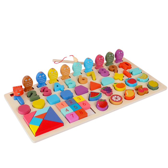 AIKA Multifunction Puzzle Board 6 IN 1 - Mainan Puzzle Kayu by Liliboo