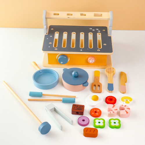 BECA 2 in 1 BBQ Cooking Station Pretend Play - Mainan Pretend Play by Liliboo