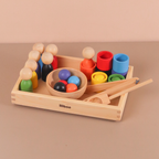 Bundle YOKO Colour Matching Set 3 in 1 & NARA Montessori Tray Medium - Mainan Montessori by Liliboo