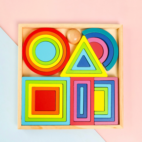 CHIE Rainbow Stacking Blocks - Mainan Balok Susun by Liliboo