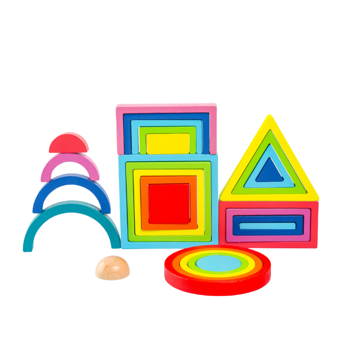 CHIE Rainbow Stacking Blocks - Mainan Balok Susun by Liliboo