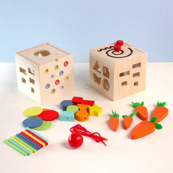 ETSU Activity Cube 7 in 1 - Mainan Activity Cube & Busy Board by Liliboo