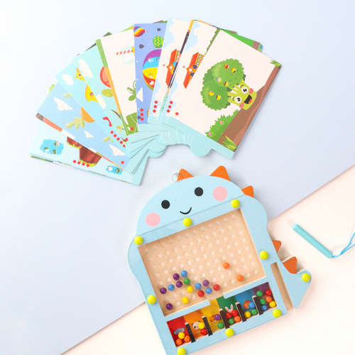 FUJI Magnetic Drawing Coloring Board Dino - Mainan Kenali Warna & Bentuk by Liliboo