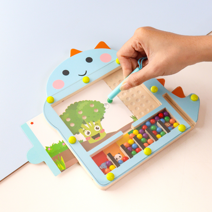 FUJI Magnetic Drawing Coloring Board Dino - Mainan Kenali Warna & Bentuk by Liliboo