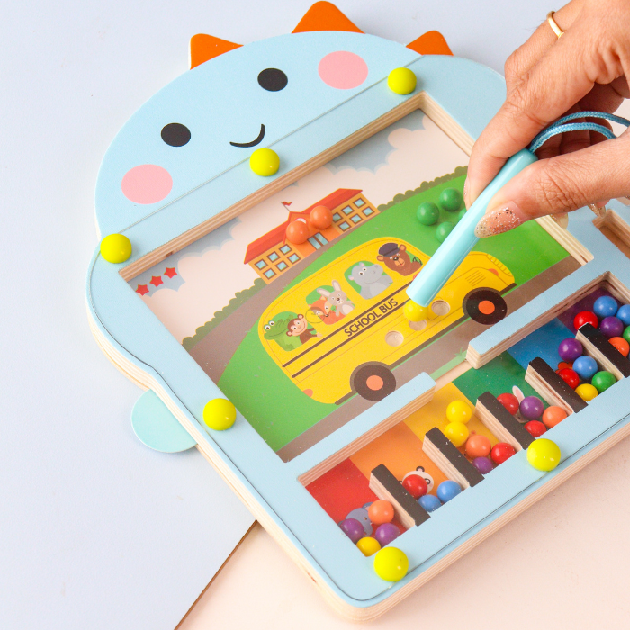 FUJI Magnetic Drawing Coloring Board Dino - Mainan Kenali Warna & Bentuk by Liliboo
