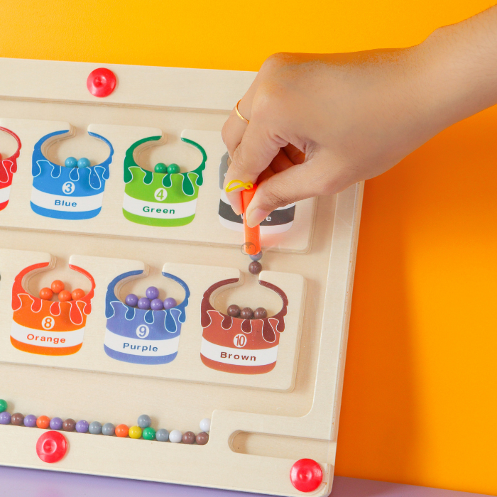 FUJI Magnetic Maze Board Color Number - Mainan Kenali Warna & Bentuk by Liliboo