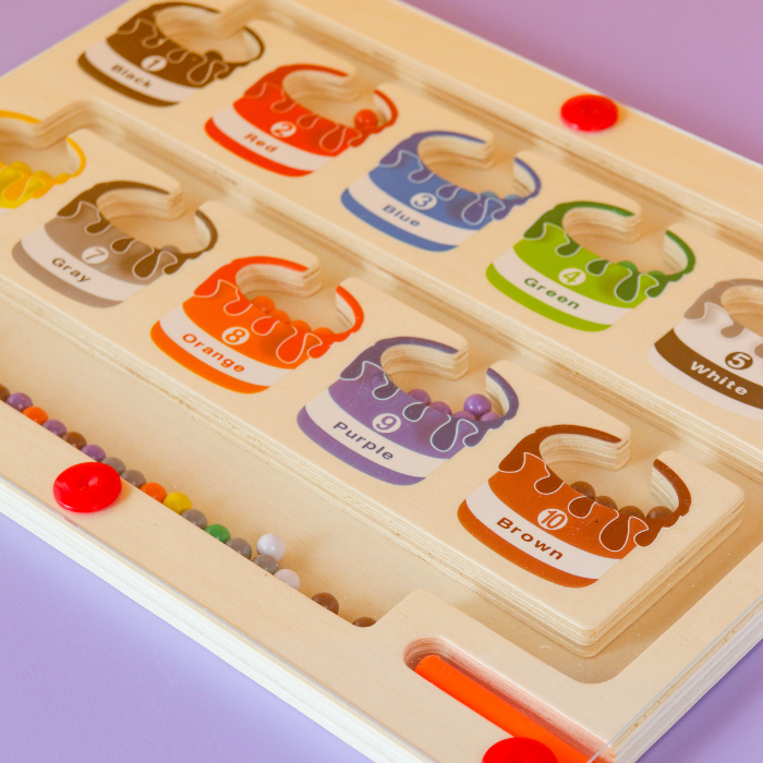 FUJI Magnetic Maze Board Color Number - Mainan Kenali Warna & Bentuk by Liliboo