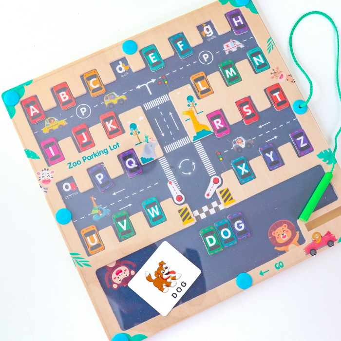 FUJI Magnetic Maze Board Zoo Parking Lot - Mainan Puzzle Magnetic by Liliboo