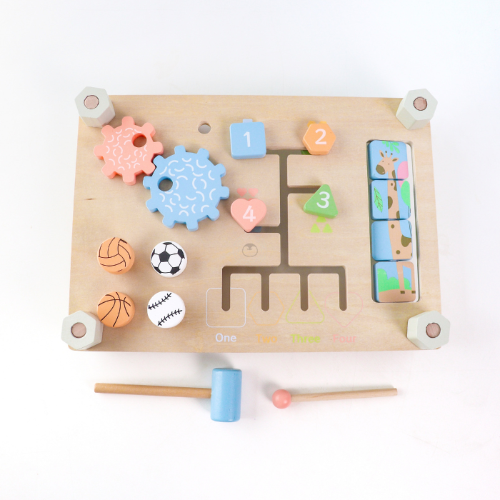 HARU Busy Board Animal Farm 7 in 1 - Mainan Activity Cube & Busy Board by Liliboo