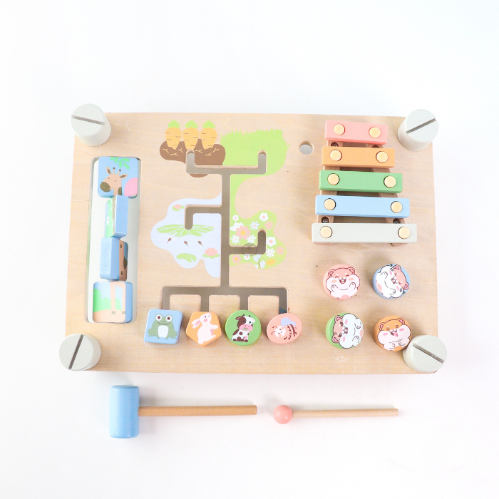 HARU Busy Board Animal Farm 7 in 1 - Mainan Activity Cube & Busy Board by Liliboo