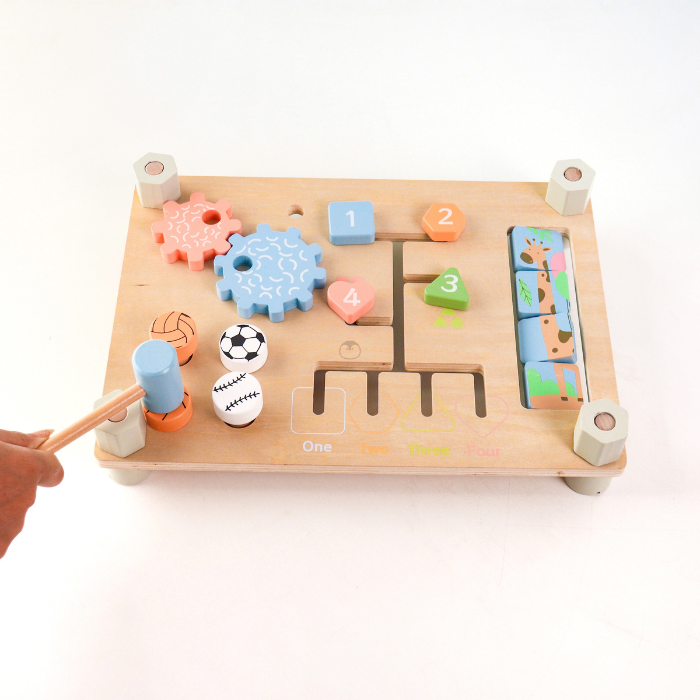 HARU Busy Board Animal Farm 7 in 1 - Mainan Activity Cube & Busy Board by Liliboo