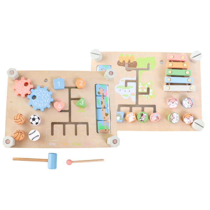 HARU Busy Board Animal Farm 7 in 1 - Mainan Activity Cube & Busy Board by Liliboo