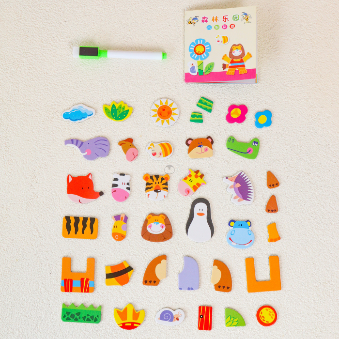 HIRO Magnetic Puzzle Board Farm - Mainan Puzzle Magnetic by Liliboo
