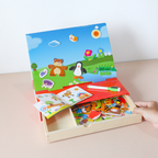 HIRO Magnetic Puzzle Board Farm - Mainan Puzzle Magnetic by Liliboo