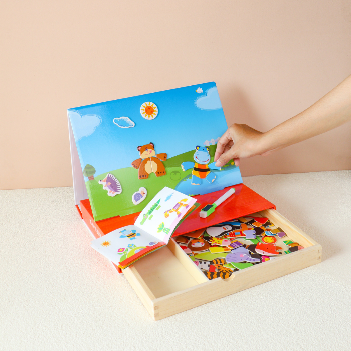 HIRO Magnetic Puzzle Board Farm - Mainan Puzzle Magnetic by Liliboo