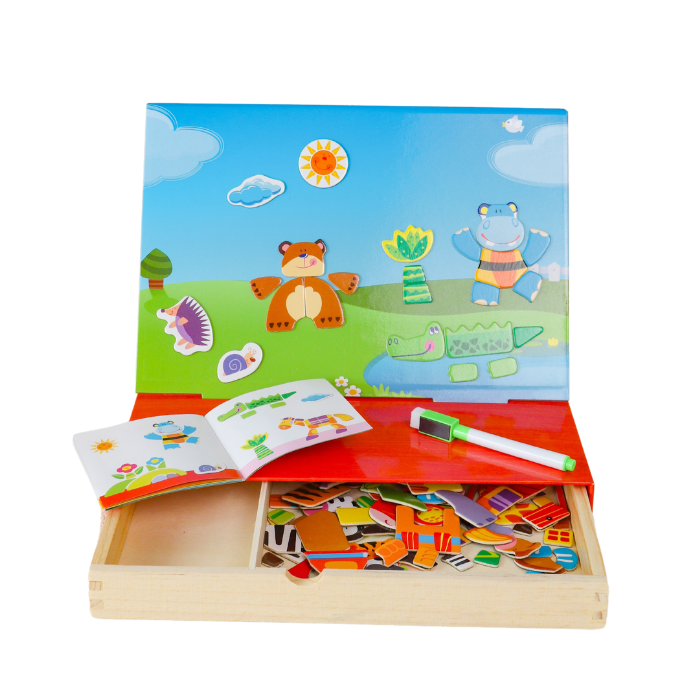 HIRO Magnetic Puzzle Board Farm - Mainan Puzzle Magnetic by Liliboo