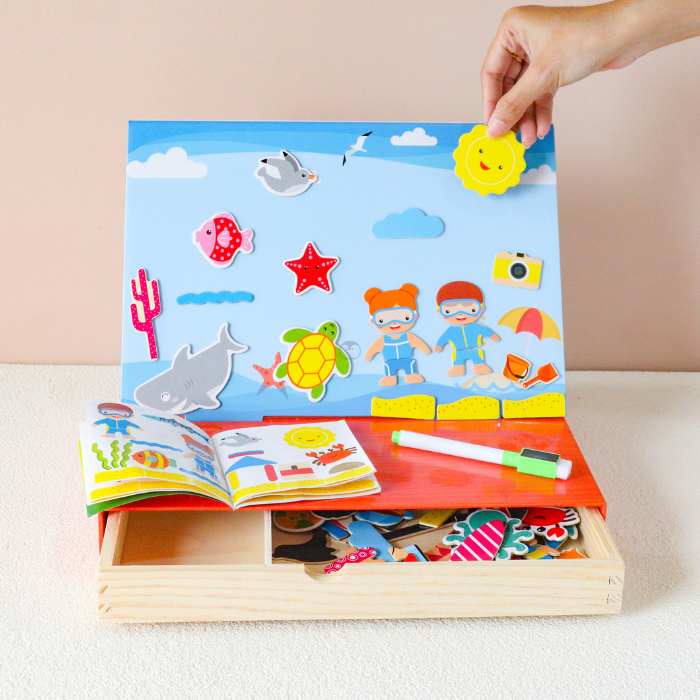 HIRO Magnetic Puzzle Board Ocean - Mainan Puzzle Magnetic by Liliboo