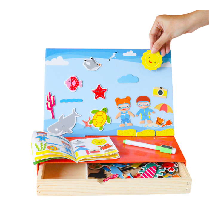 HIRO Magnetic Puzzle Board Ocean - Mainan Puzzle Magnetic by Liliboo