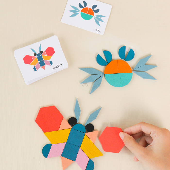 ISHI Geometric Puzzle 180 Pcs - Mainan Puzzle Kayu by Liliboo
