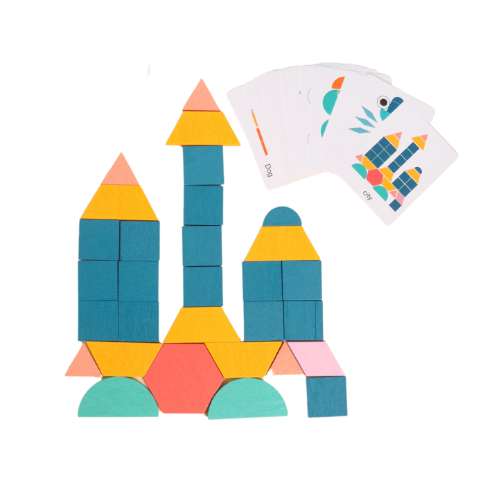 ISHI Geometric Puzzle 180 Pcs - Mainan Puzzle Kayu by Liliboo