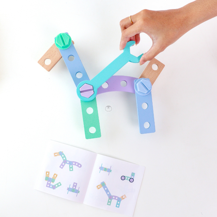 KIMI Creative Toolkit 30 pcs - Mainan Puzzle Kayu by Liliboo