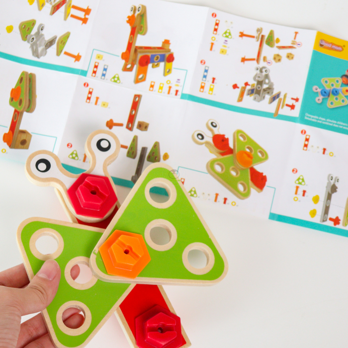 KIMI Creative Toolkit 42 pcs - Mainan Puzzle Kayu by Liliboo