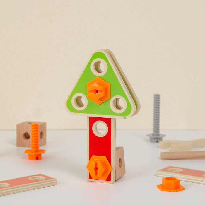 KIMI Creative Toolkit 42 pcs - Mainan Puzzle Kayu by Liliboo