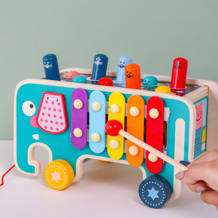 KUMA Whack A Mole 4 In 1 - Mainan Activity Cube & Busy Board by Liliboo