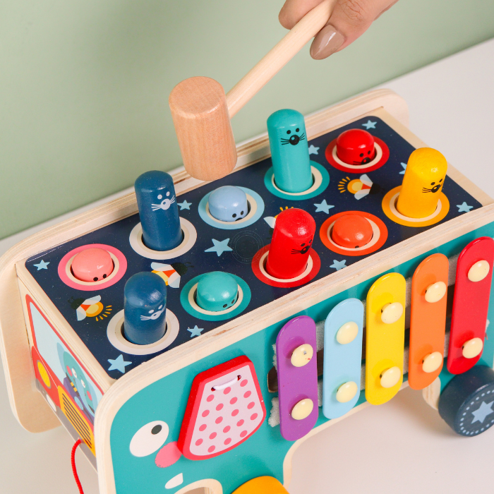 KUMA Whack A Mole 4 In 1 - Mainan Activity Cube & Busy Board by Liliboo