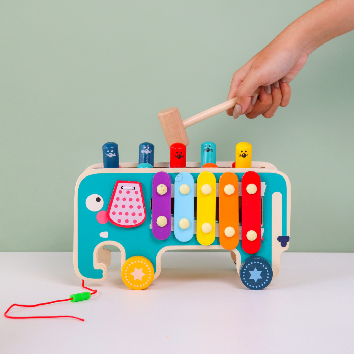 KUMA Whack A Mole 4 In 1 - Mainan Activity Cube & Busy Board by Liliboo