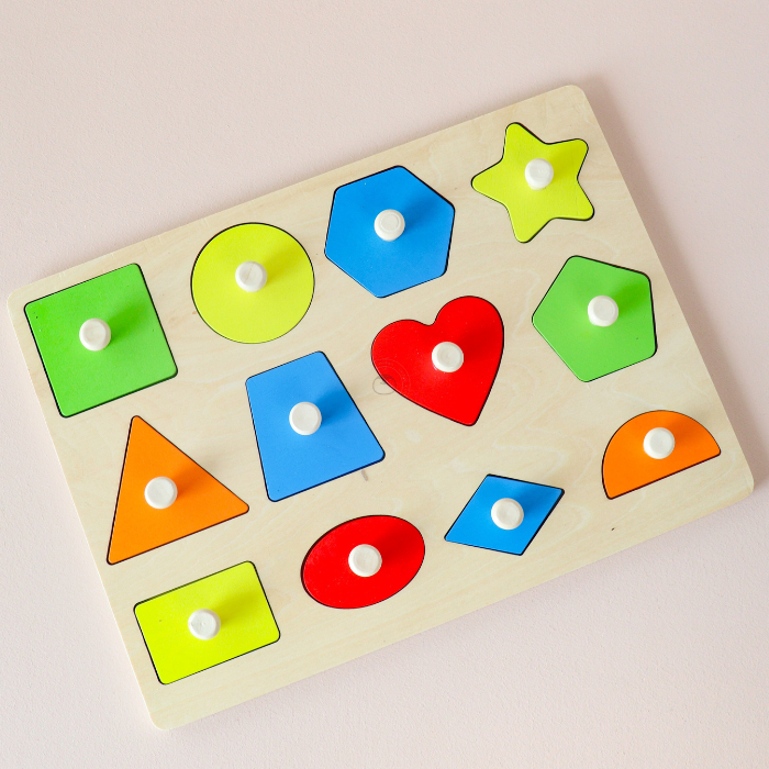 MAKI Basic Geometry Knob Puzzle - Mainan Montessori by Liliboo