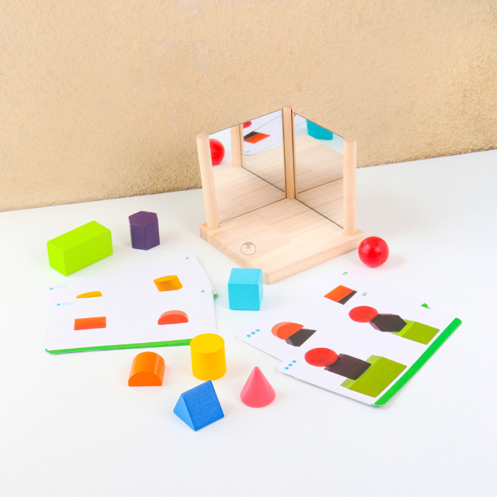 REGI Exploratory Mirror and Blocks - Mainan Sensori Kayu by Liliboo