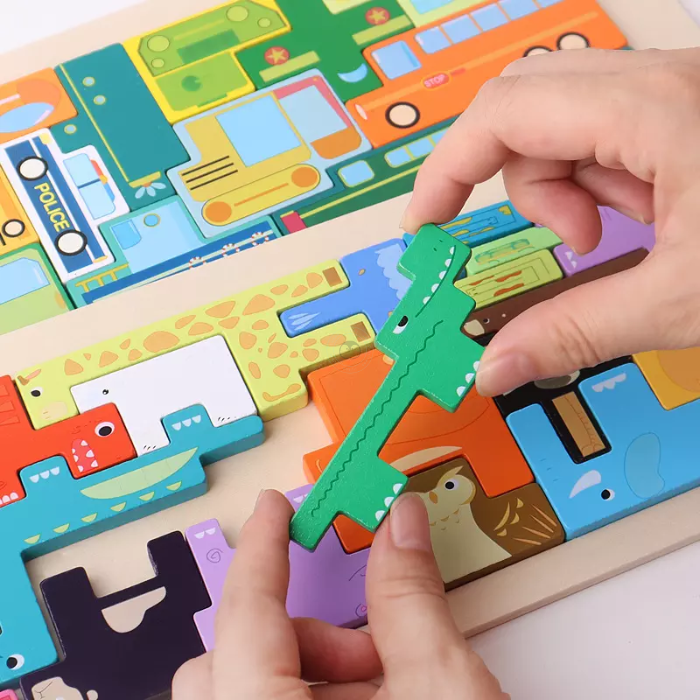 RUMI Puzzle Balok Kayu 3D - Mainan Puzzle Kayu by Liliboo