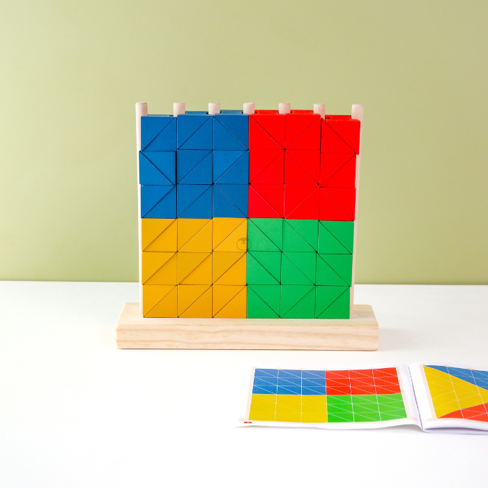 SAKU 3D Rainbow Creative Puzzle Blocks 72 Pcs - Mainan Puzzle Kayu by Liliboo