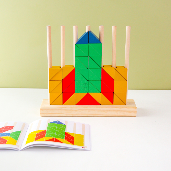 SAKU 3D Rainbow Creative Puzzle Blocks 72 Pcs - Mainan Puzzle Kayu by Liliboo