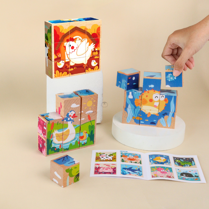 SUKI Jigsaw Puzzle 6 Sided - Mainan Puzzle Kayu by Liliboo