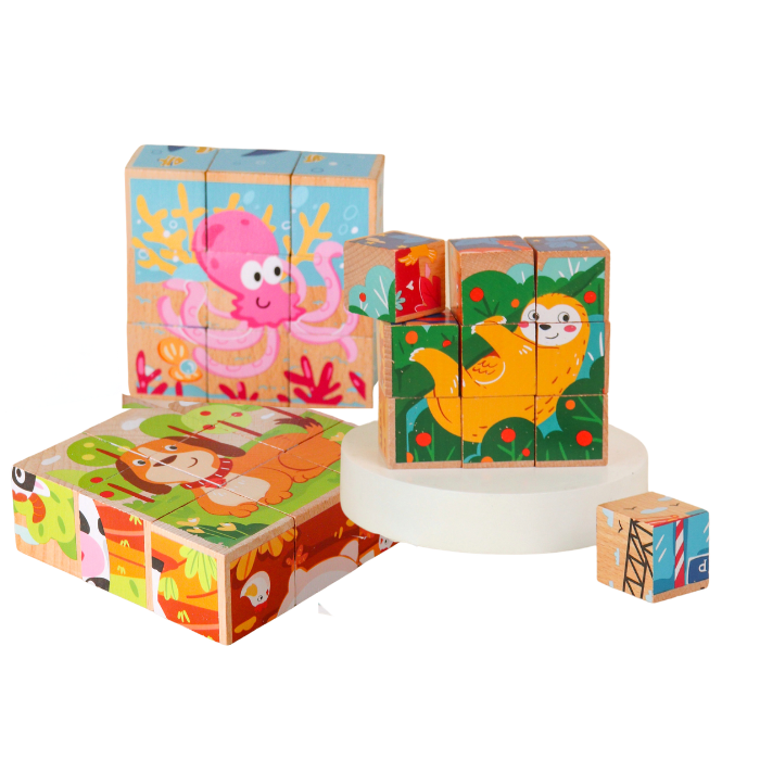 SUKI Jigsaw Puzzle 6 Sided - Mainan Puzzle Kayu by Liliboo