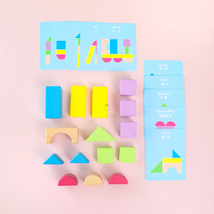 TOMI Bright Building Blocks 15 pcs - Mainan Balok Susun by Liliboo