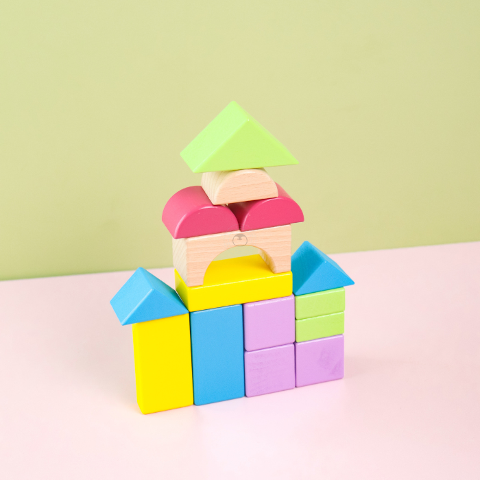 TOMI Bright Building Blocks 15 pcs - Mainan Balok Susun by Liliboo