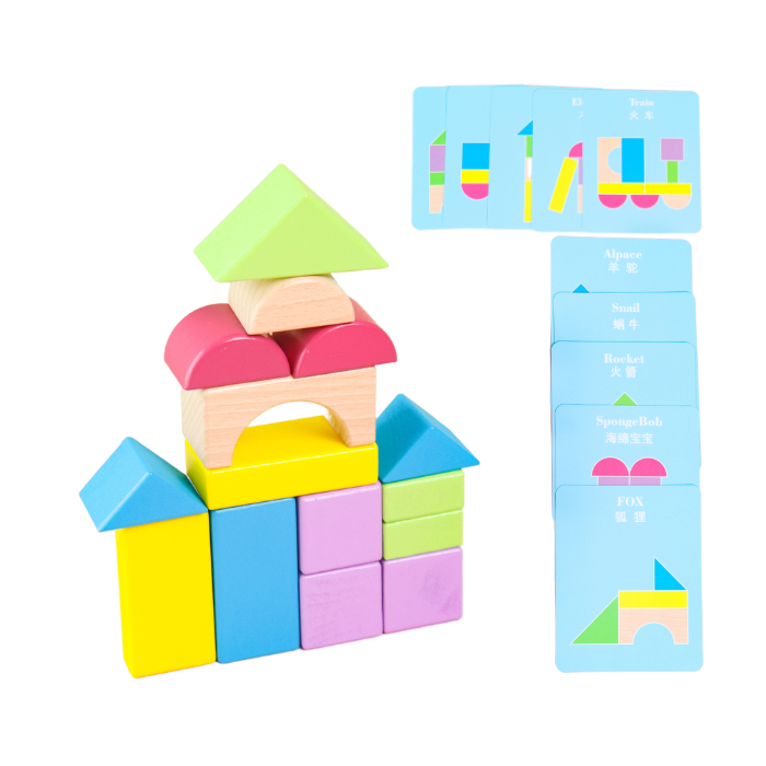 TOMI Bright Building Blocks 15 pcs - Mainan Balok Susun by Liliboo