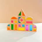 TOMI Rainbow Acrylic Building Blocks - Mainan Balok Susun by Liliboo