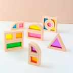 TOMI Rainbow Acrylic Building Blocks - Mainan Balok Susun by Liliboo