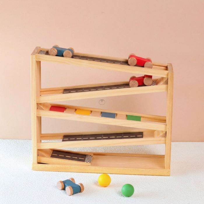 TOMO Zig Zag Car Slide - Mainan Montessori by Liliboo