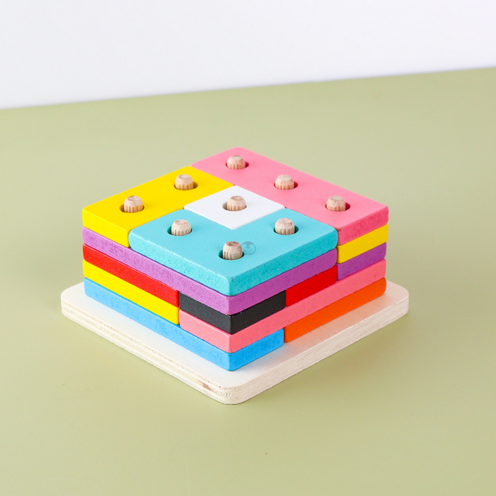 YUJI Tetris Logic Block Puzzle - Mainan Puzzle Kayu by Liliboo
