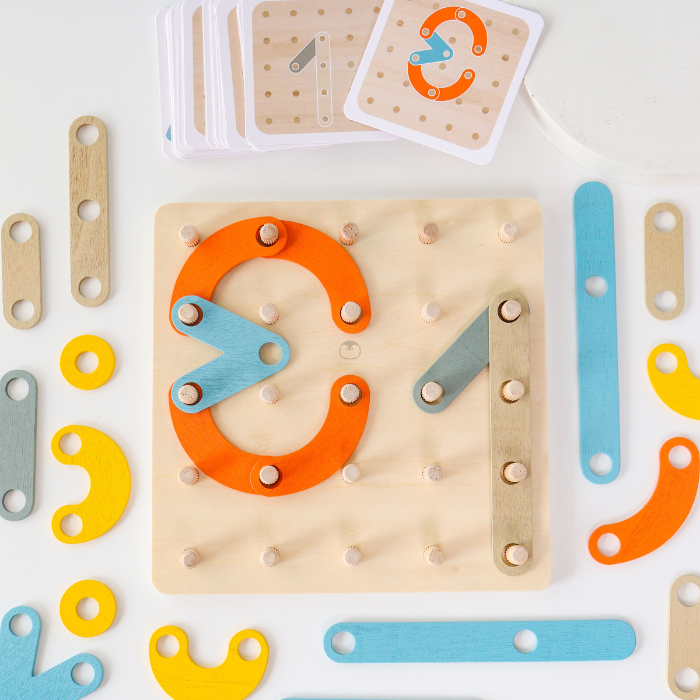 YUKO Creative Peg Board Puzzle - Mainan Puzzle Kayu by Liliboo